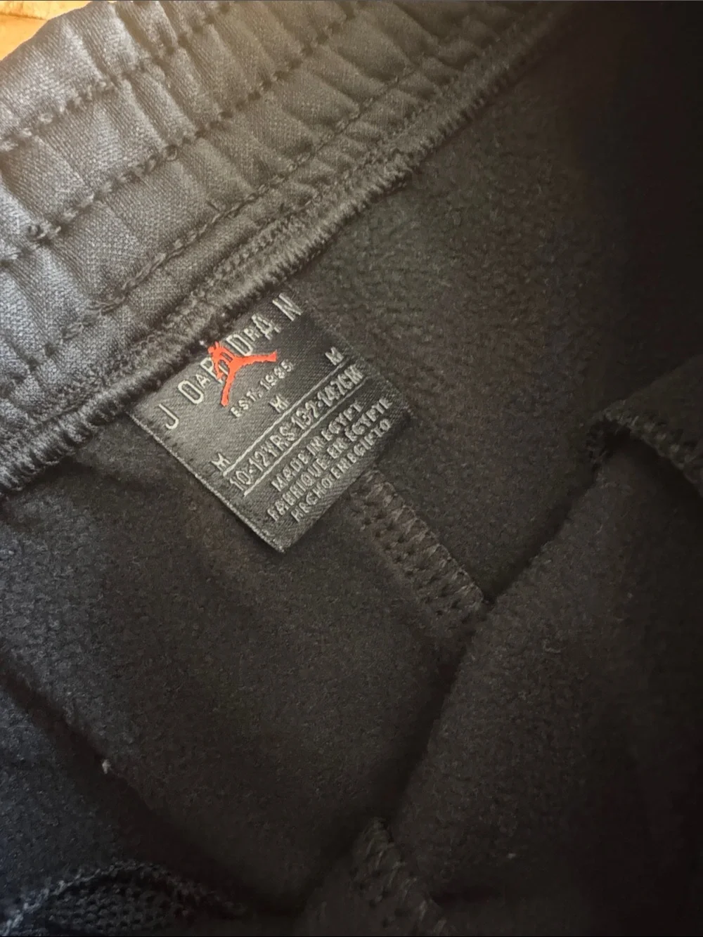 Nike Jordan Kids' Black Track Pants & Leggings Set with Orange & Pink Accents - Picture 10 of 11